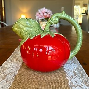 Vintage Tomato Pitcher Large Bloody Mary or Water
